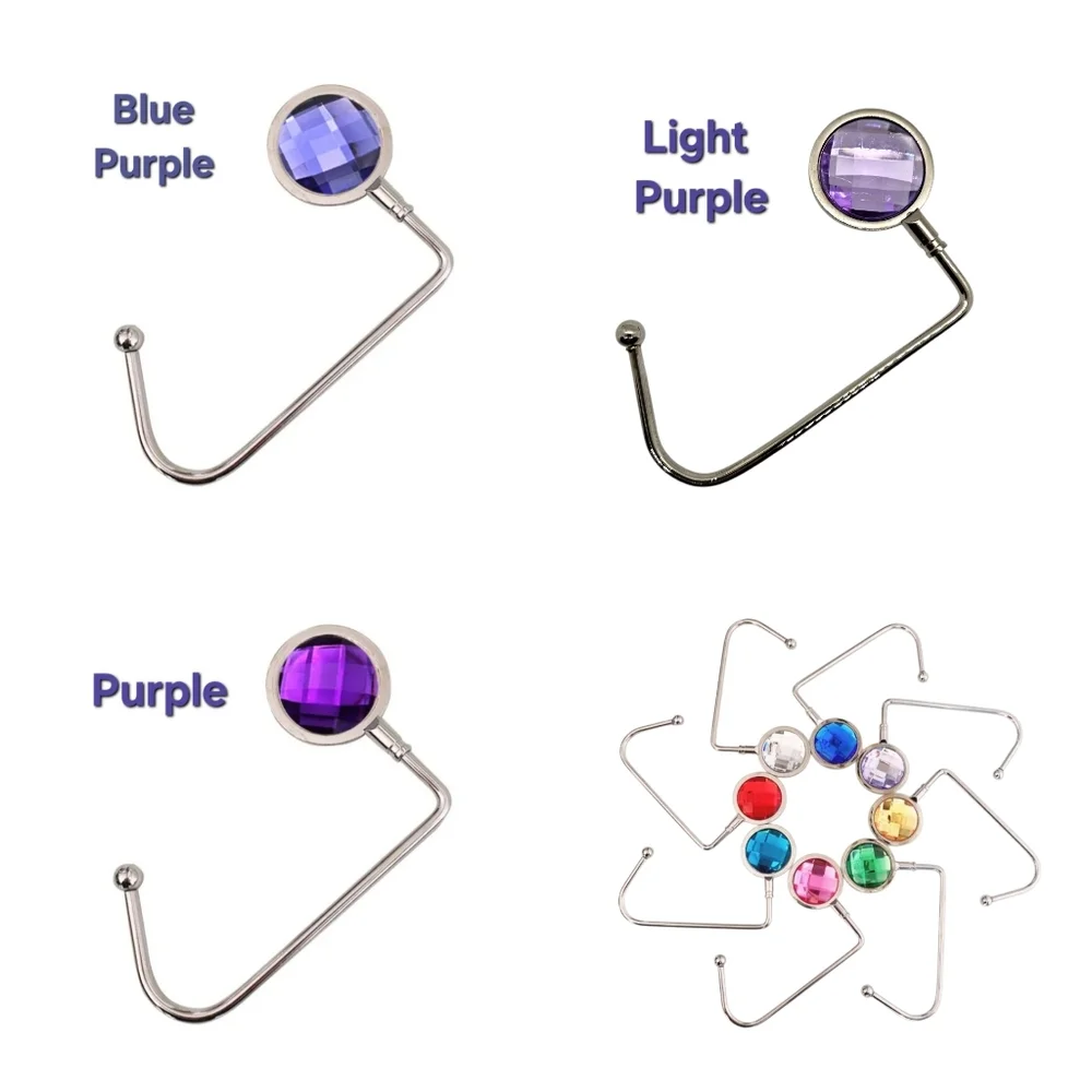 Purse Hooks Rhinestone In Your Choice Of An Assortment Of Colors - Picture 6 of 13